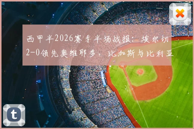 西甲半2026赛季半场战报：埃尔切2-0领先奥维耶多，比加斯与比利亚尔成关键先生，详解进球瞬间与比赛走势